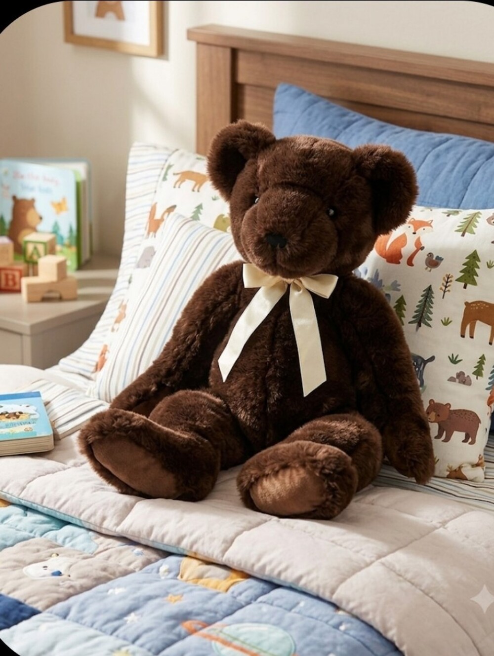Kellytoy brown plush teddy bear stuffed animal Long Legs